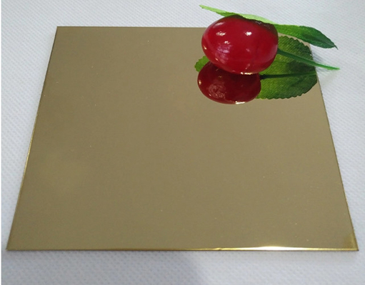 316 8K weerspiegelen Gouden Plaat Decoratief Koudgewalst 1mm SS Blad van het Roestvrij staalblad